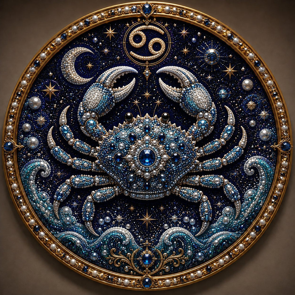 🔥 LAST DAY 49% OFF – ✨ Premium 3D Pearl 12 Zodiac Signs Art Kit ♈🌙💎