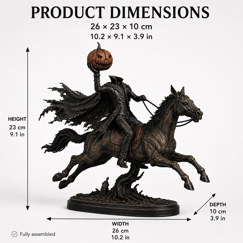 🎃🏇Midnight Chase Headless Horseman Statue