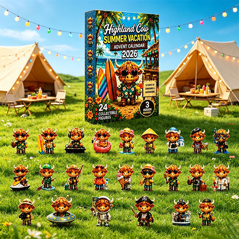 🌴🐮Highland Cow Summer Vacation Advent Calendar 2026