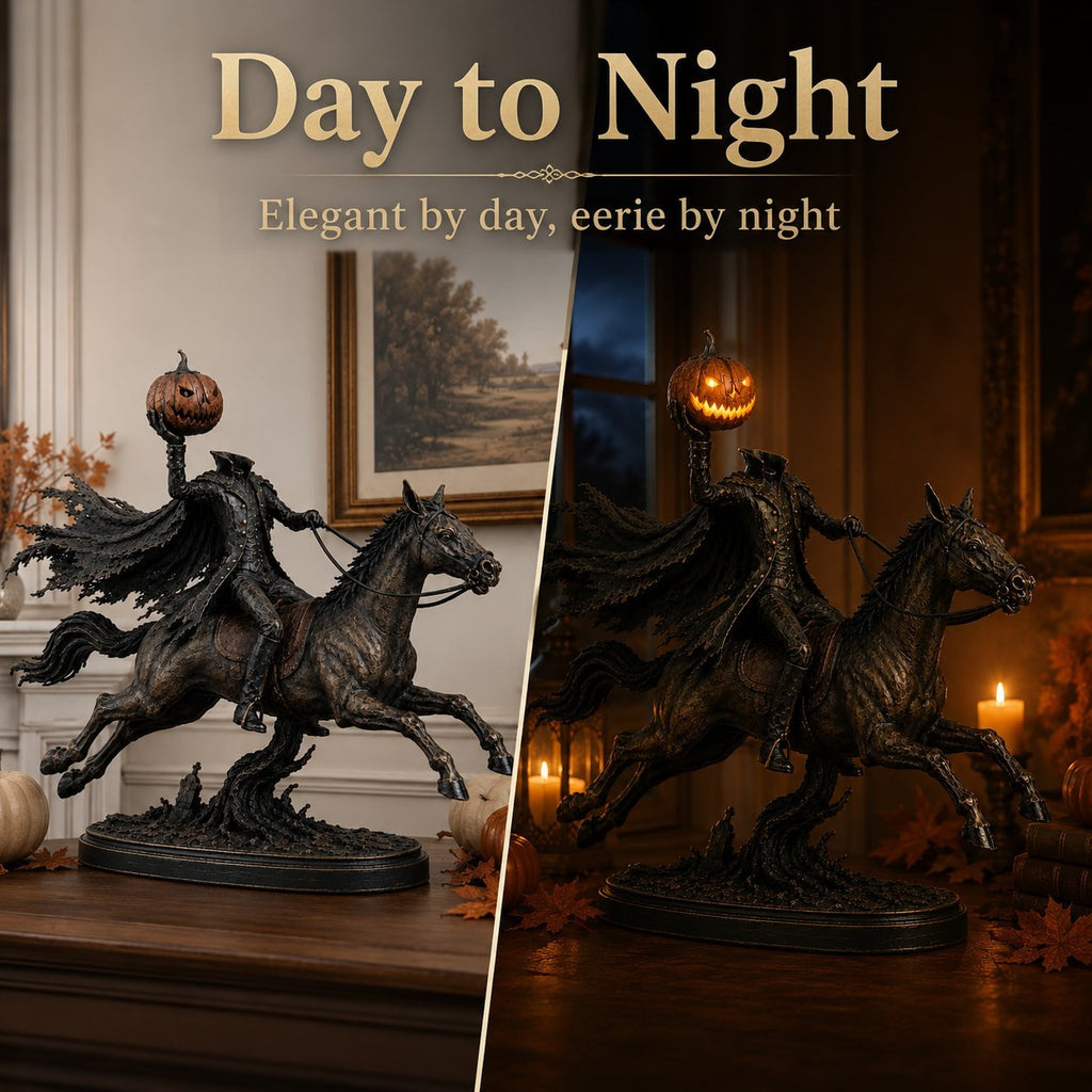 🎃🏇Midnight Chase Headless Horseman Statue