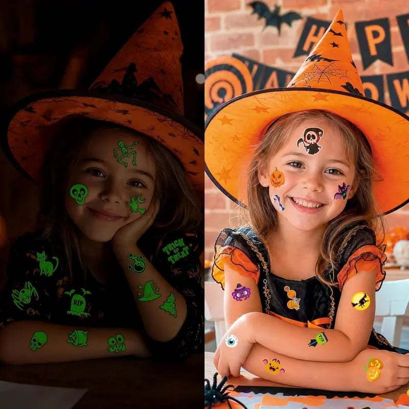🎃Halloween Tattoo Mega Pack: Glowing Designs for Trick-or-Treat👻