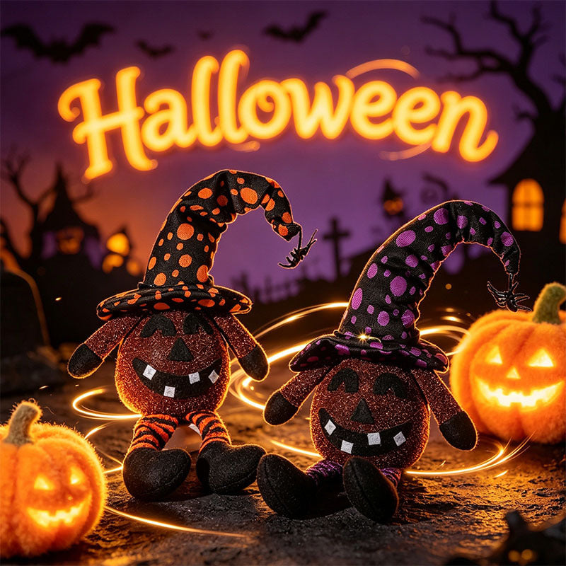 🎁Last Day 60% OFF - Light Up Pumpkin Smiling Halloween Ornament Doll