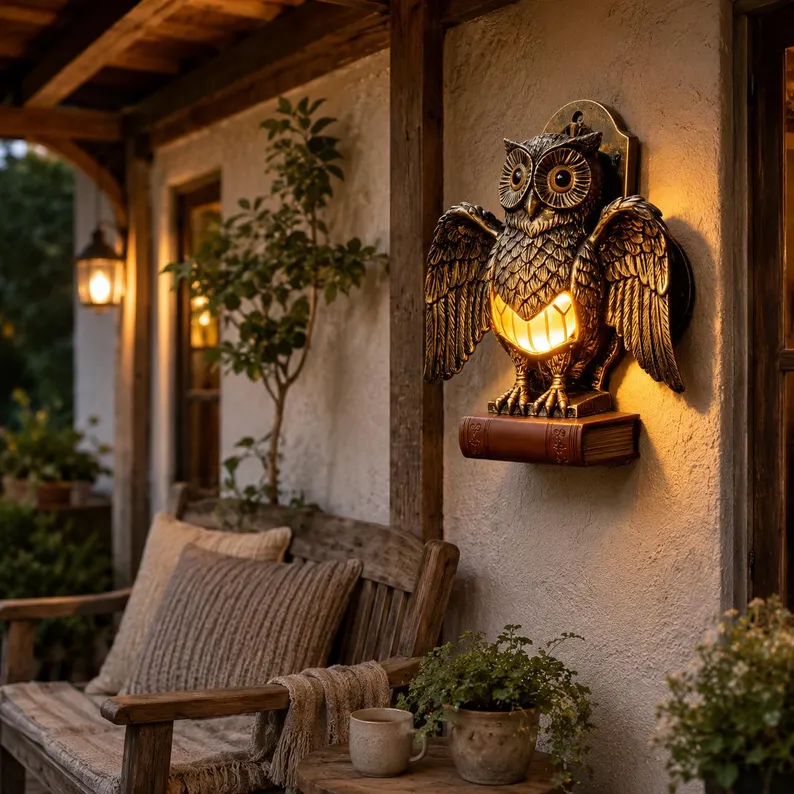 🎁Halloween Promotion 70% OFF - Vintage Owl Garden Wall Sconce