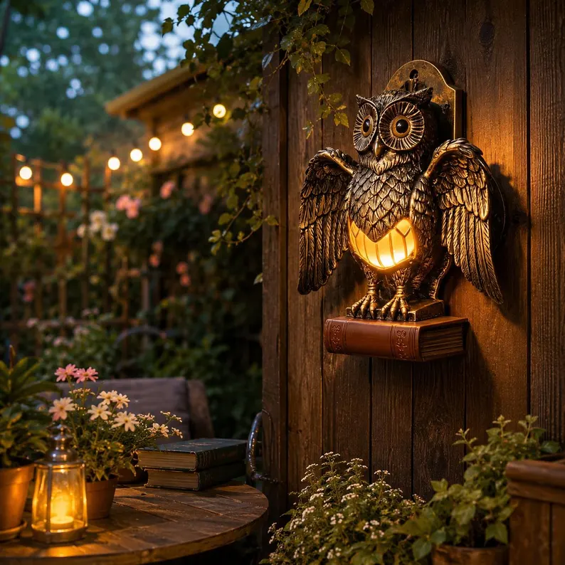 🎁Halloween Promotion 70% OFF - Vintage Owl Garden Wall Sconce