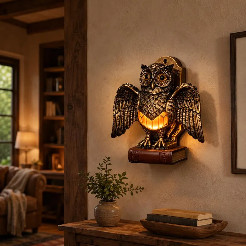 🎁Halloween Promotion 70% OFF - Vintage Owl Garden Wall Sconce