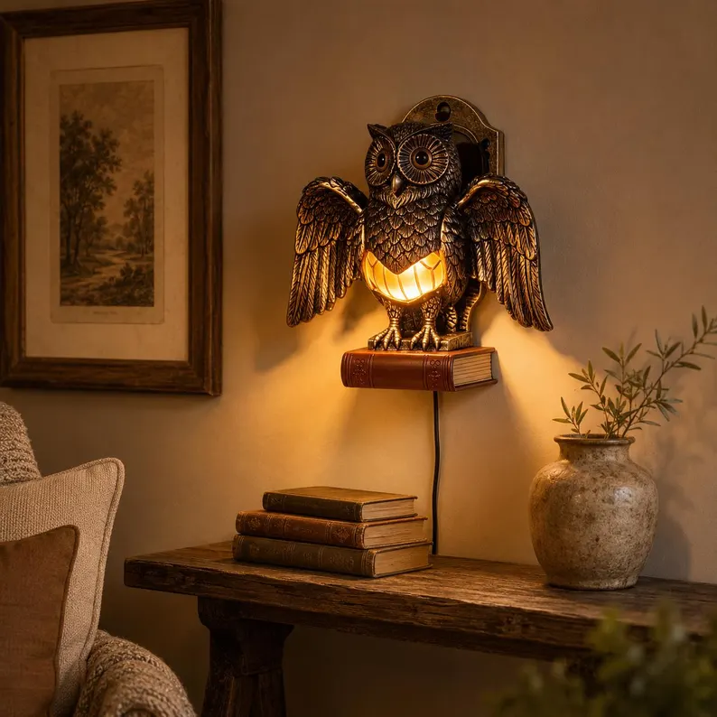 🎁Halloween Promotion 70% OFF - Vintage Owl Garden Wall Sconce