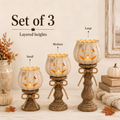 🎁Last Day 50% OFF🔥Rustic White Pumpkin Tealight Candle Holder✨