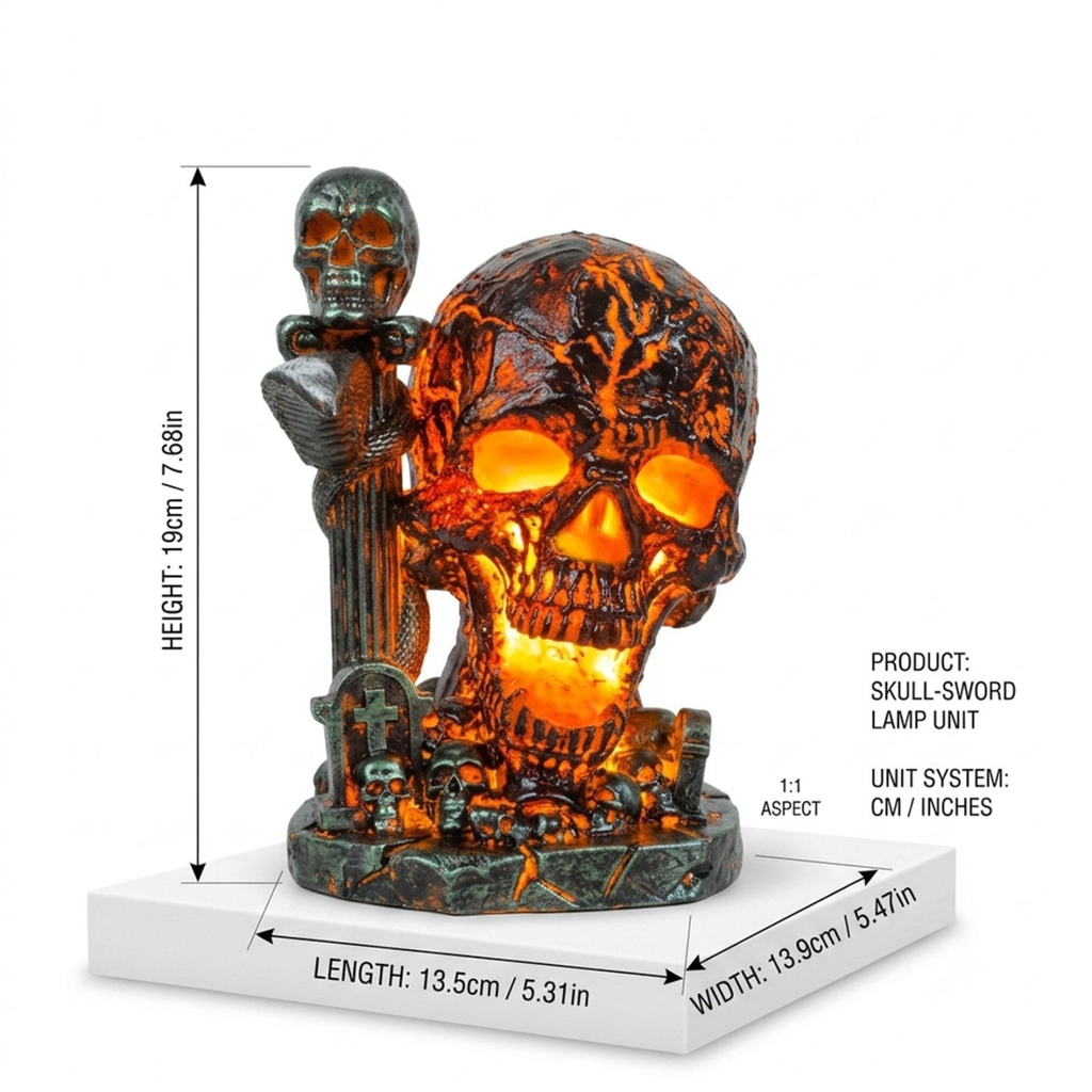 🎁Last Day 50% OFF🔥Vintage Lava Skull Lamp