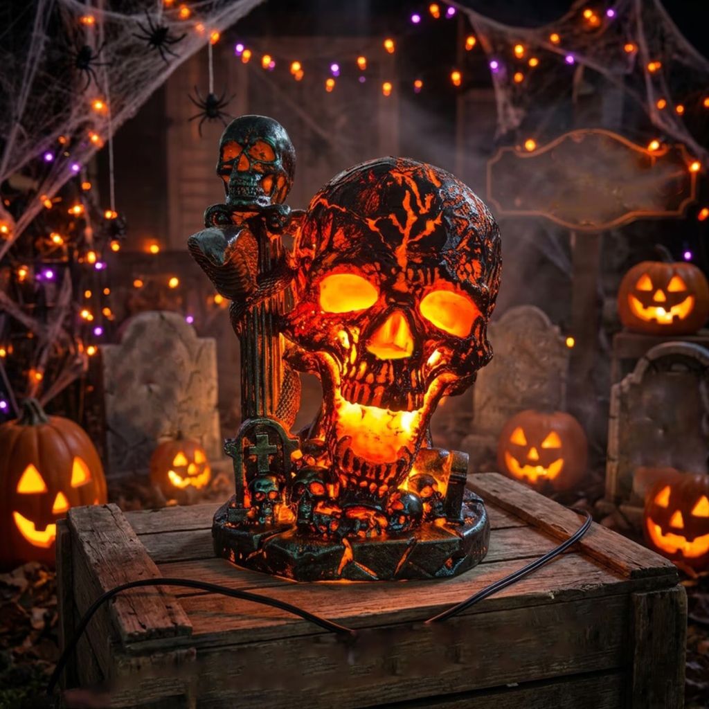🎁Last Day 50% OFF🔥Vintage Lava Skull Lamp