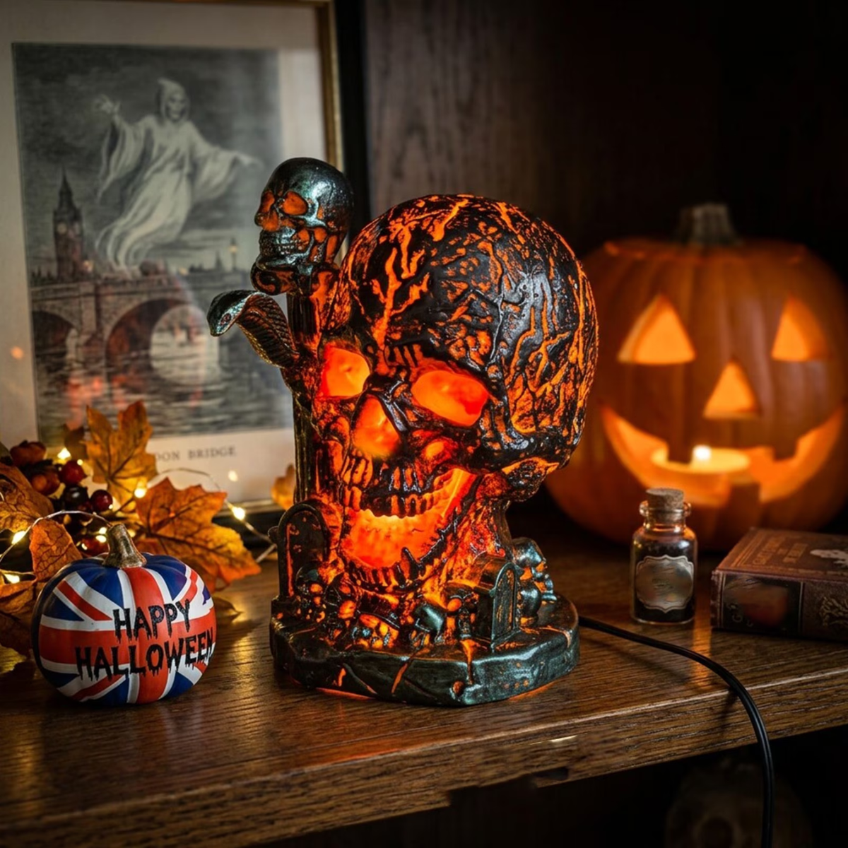 🎁Last Day 50% OFF🔥Vintage Lava Skull Lamp