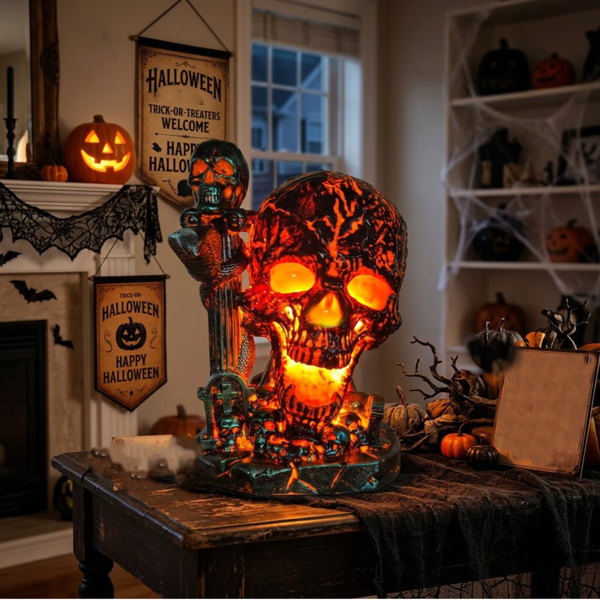 🎁Last Day 50% OFF🔥Vintage Lava Skull Lamp