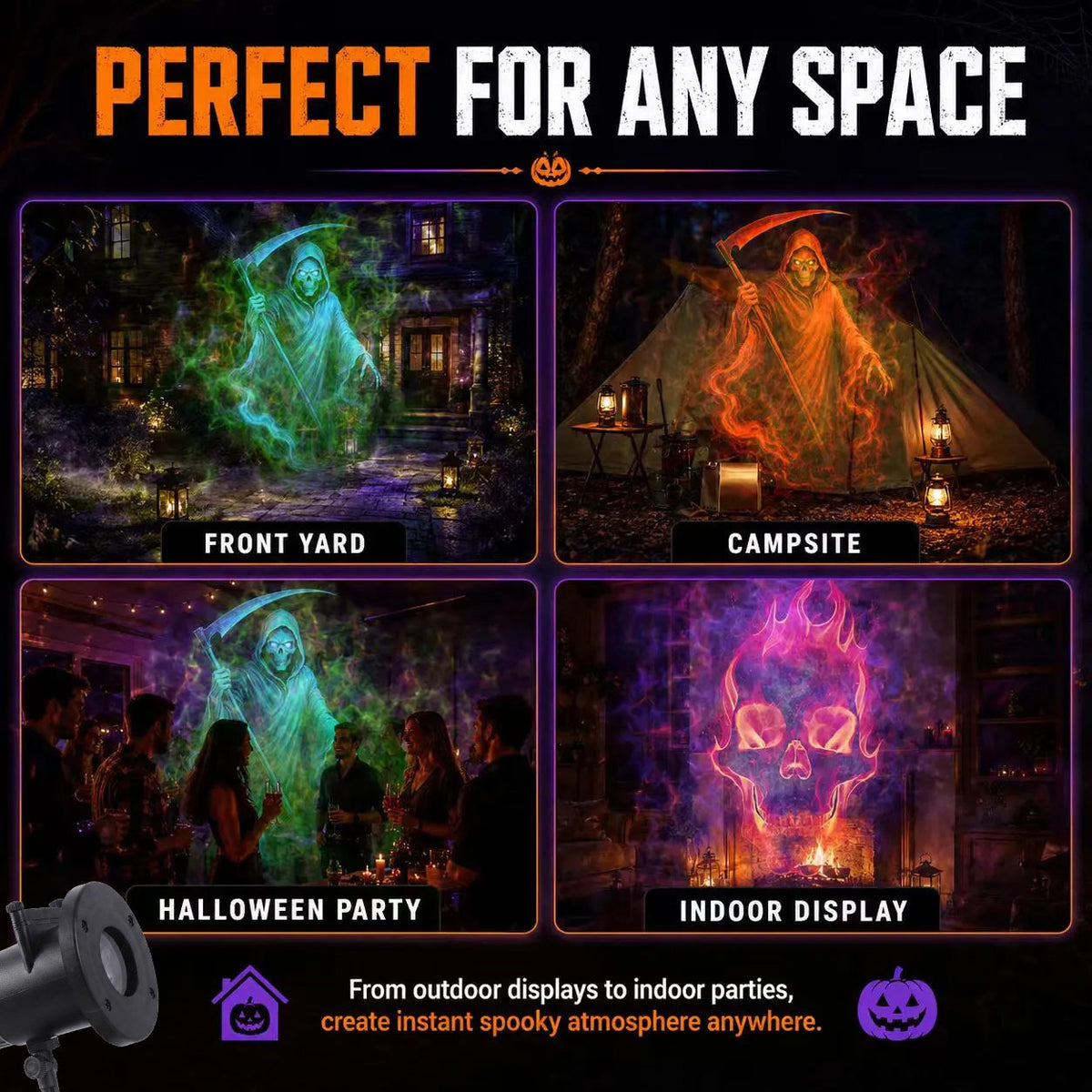 🎃32FT HD Halloween Projector | That Disappoint Your Halloween Party | 10 Unique HD Projection Patterns