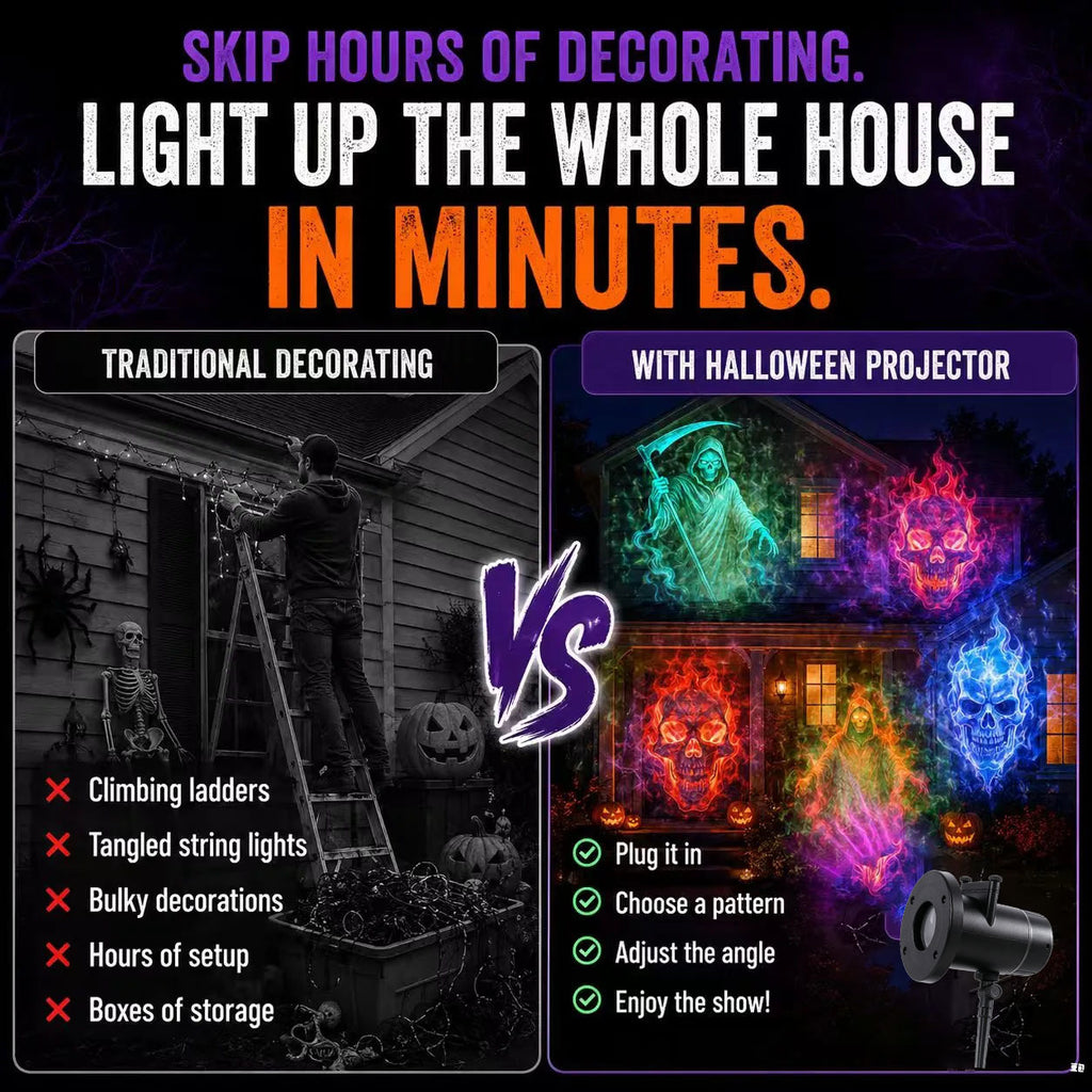 🎃32FT HD Halloween Projector | That Disappoint Your Halloween Party | 10 Unique HD Projection Patterns