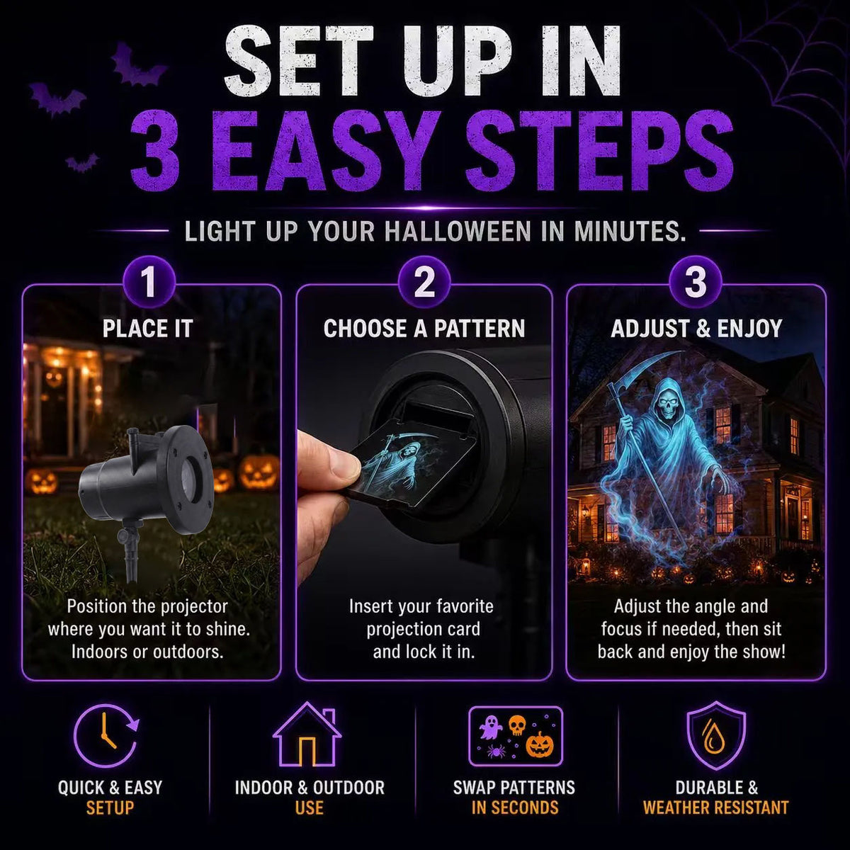 🎃32FT HD Halloween Projector | That Disappoint Your Halloween Party | 10 Unique HD Projection Patterns