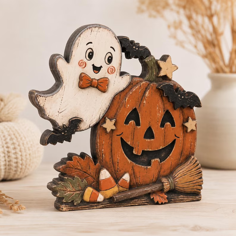 🎁Halloween Gift Wood Shelf Sitter