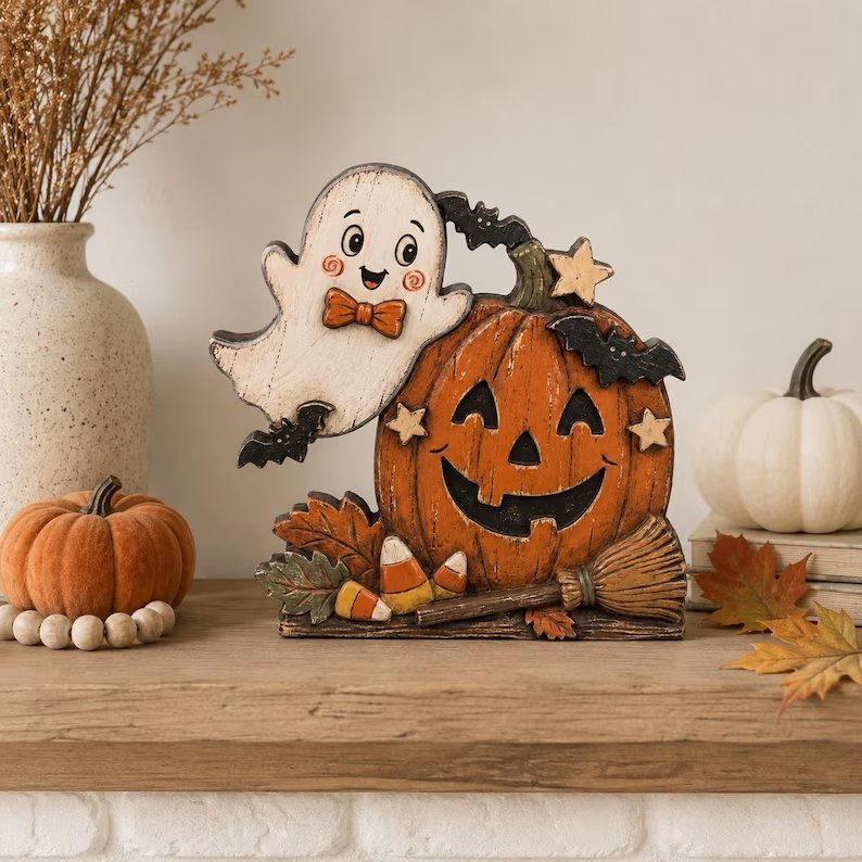 🎁Halloween Gift Wood Shelf Sitter