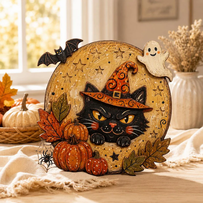 🎁Halloween Gift Wood Shelf Sitter