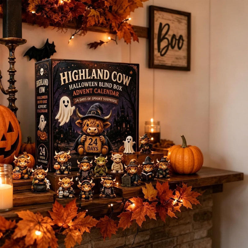 🔥49% Off Last Day - 🐮24 Days of Spooky Highland Cow Advent Calendar 2026
