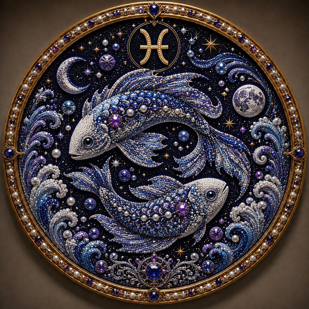 🔥 LAST DAY 49% OFF – ✨ Premium 3D Pearl 12 Zodiac Signs Art Kit ♈🌙💎