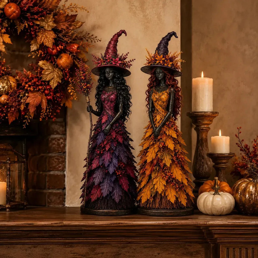 💥LAST DAY 49% OFF - 🧙 Enchanted Autumn Witch Figurine