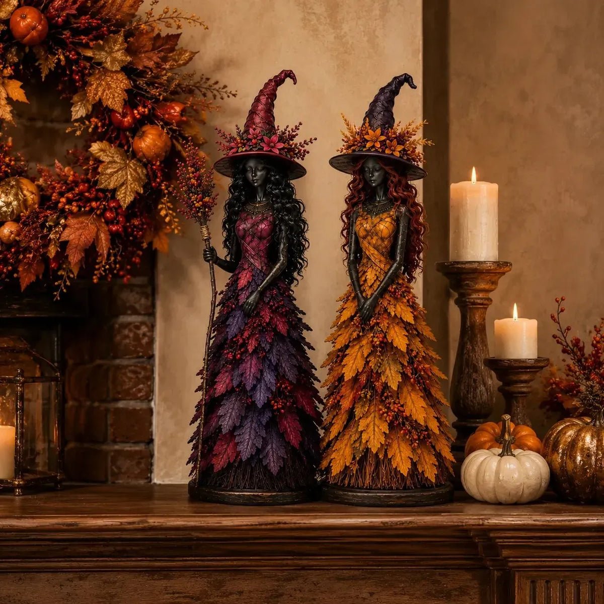 💥LAST DAY 49% OFF - 🧙 Enchanted Autumn Witch Figurine