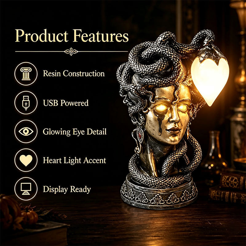 Gothic Greek Mythology Medusa Table Lamp & Wall Lamp