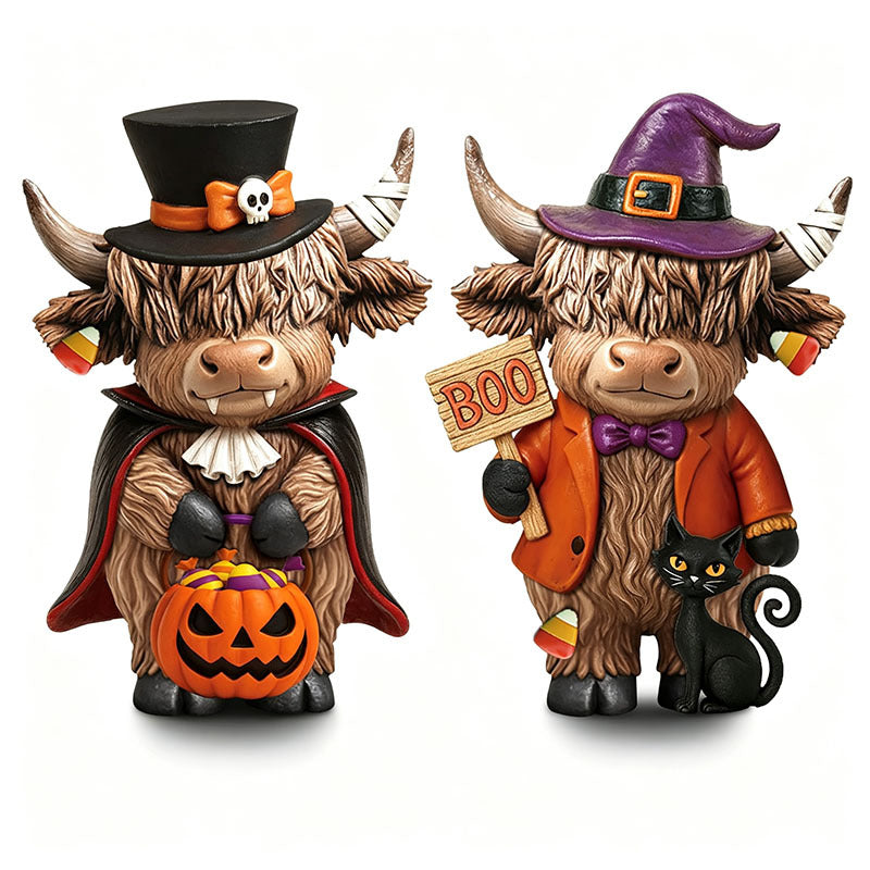 🎁Halloween Highland Cow Decorative Ornament
