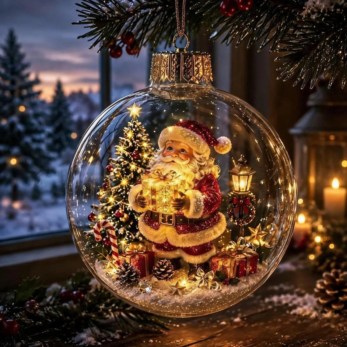 🌸Glowing Christmas Diorama Ornament