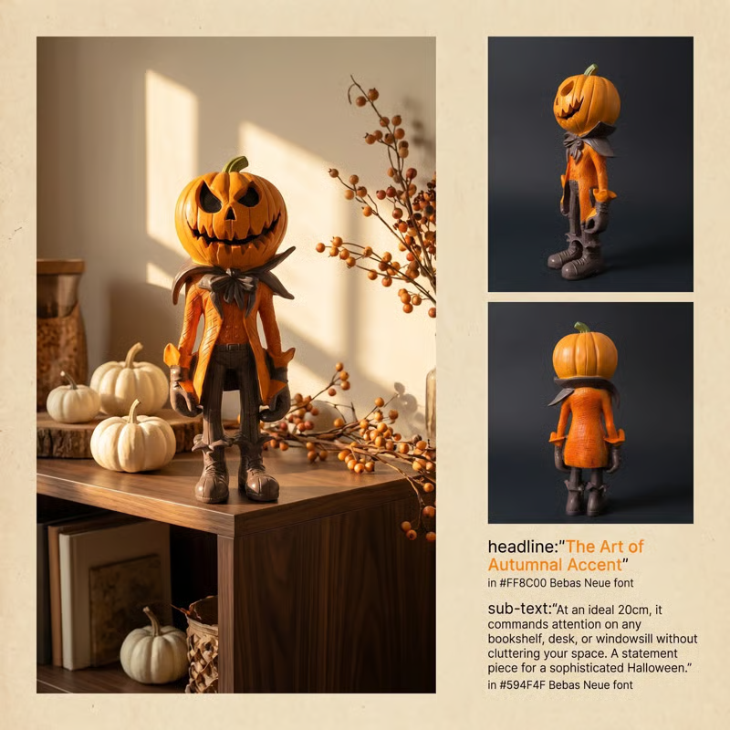Halloween Pumpkin Figurine Decoration