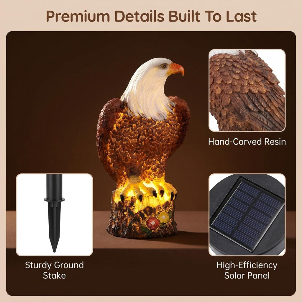 Solar Eagle Garden Light – Glowing Outdoor Yard Decor