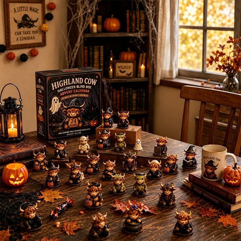 🔥49% Off Last Day - 🐮24 Days of Spooky Highland Cow Advent Calendar 2026