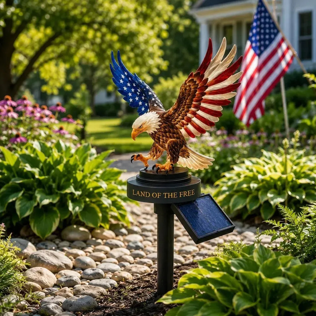 🔥Last Day 49% OFF-Solar Eagle Garden Light – A Glowing Tribute to American Freedom-Buy 2 Free shipping