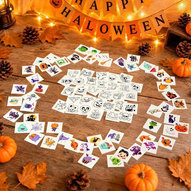 🎃Halloween Tattoo Mega Pack: Glowing Designs for Trick-or-Treat👻