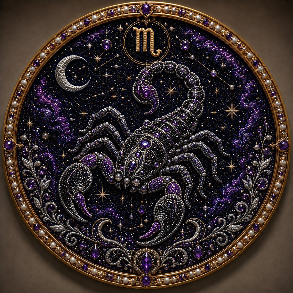 🔥 LAST DAY 49% OFF – ✨ Premium 3D Pearl 12 Zodiac Signs Art Kit ♈🌙💎