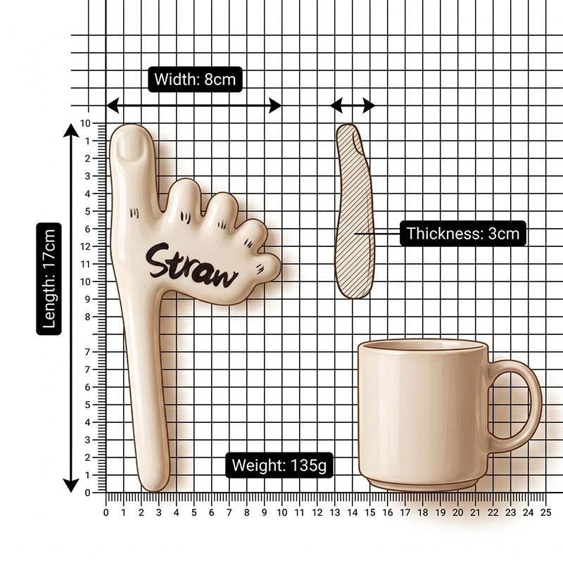 🔥Buy 1 Get 1 Free🌟Handmade Foot-Shaped Ceramic Straw
