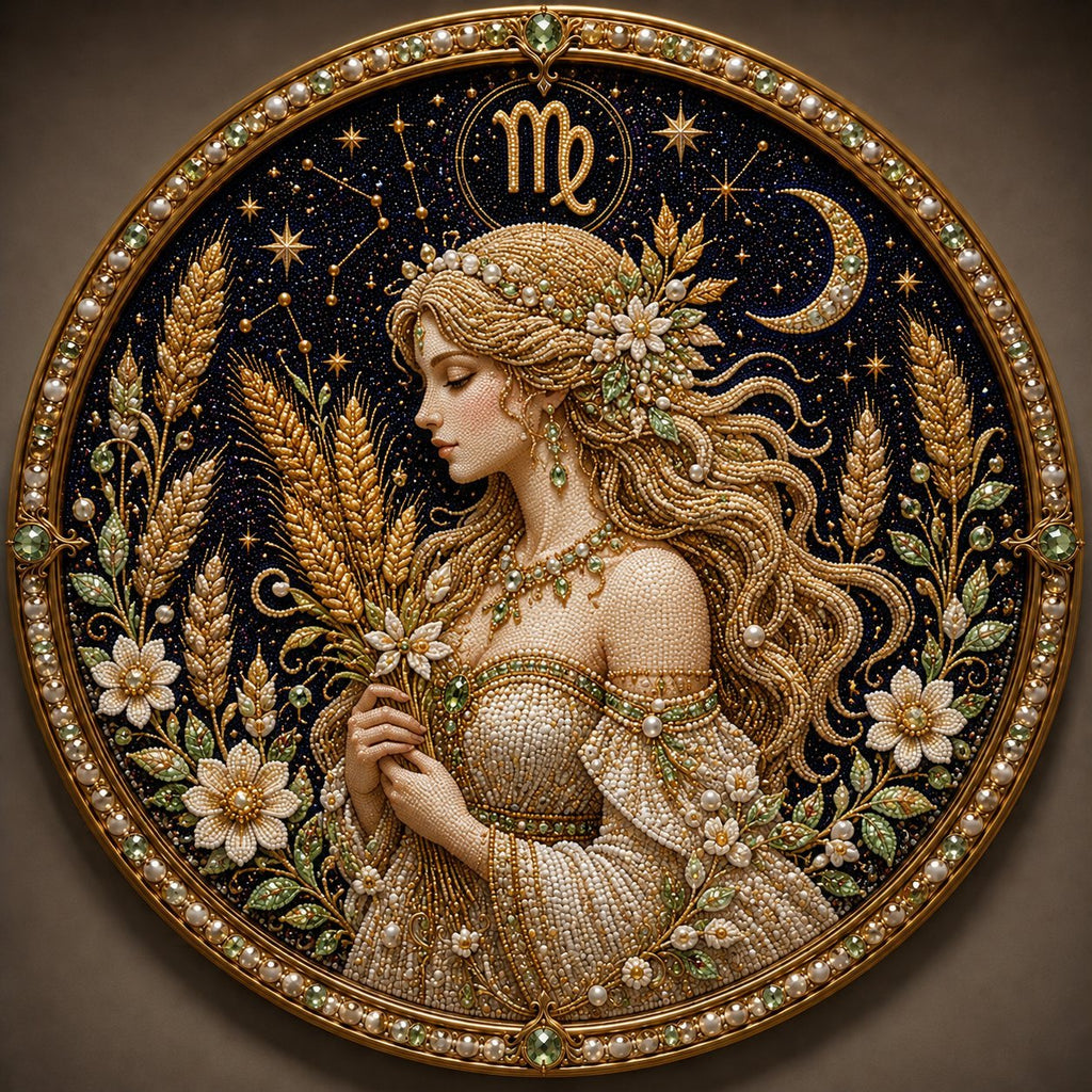 🔥 LAST DAY 49% OFF – ✨ Premium 3D Pearl 12 Zodiac Signs Art Kit ♈🌙💎