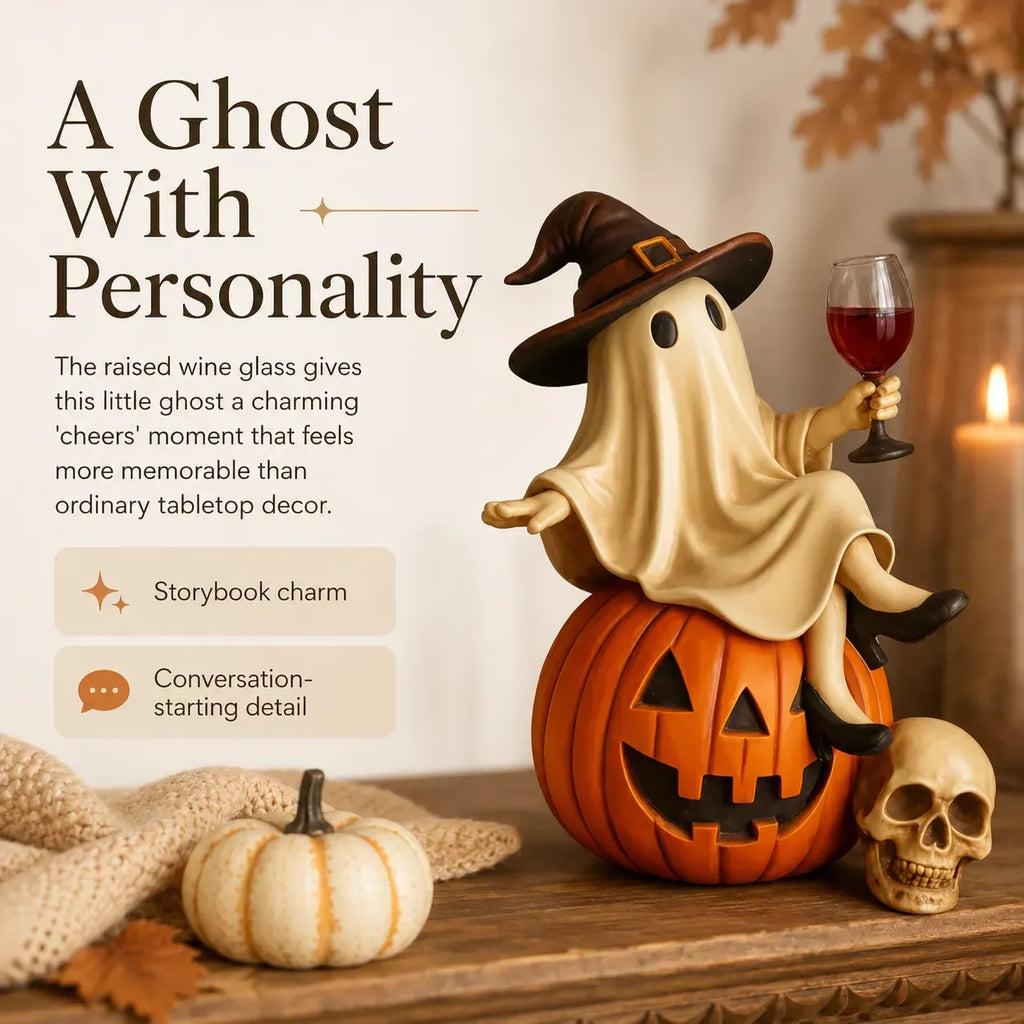 👻🍷Ghost Wine Night Halloween Decor