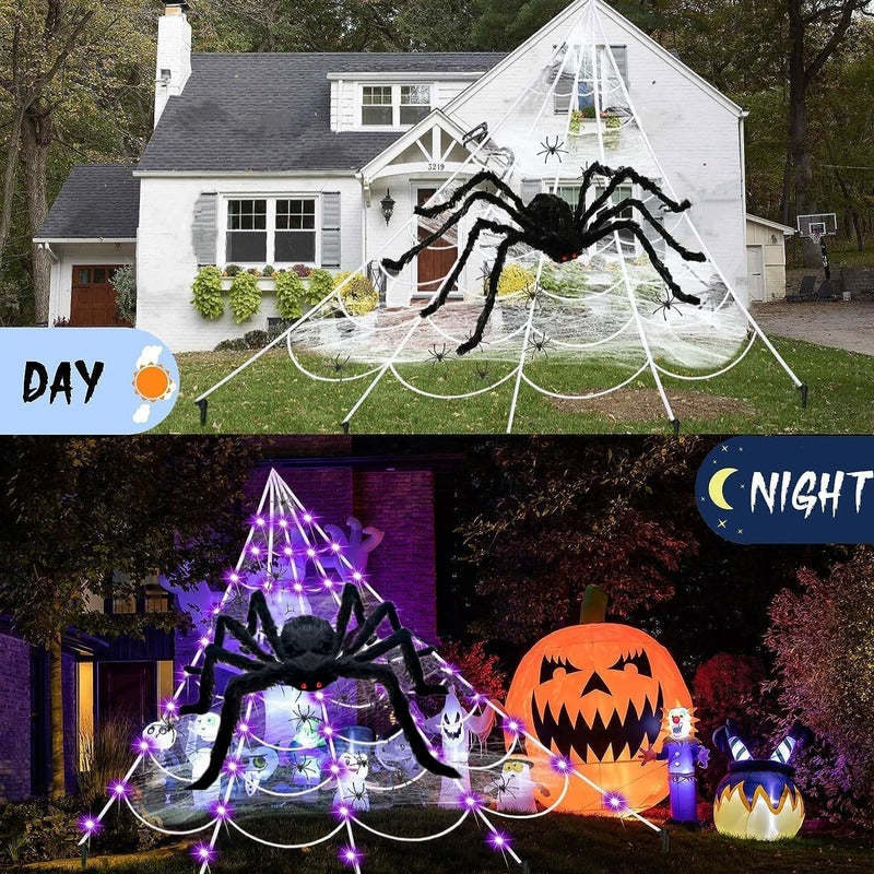 🎃Spooky Season Outdoor Spider Web Lights