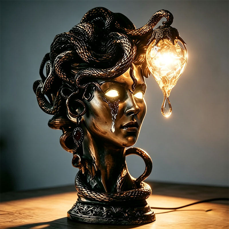 Gothic Greek Mythology Medusa Table Lamp & Wall Lamp