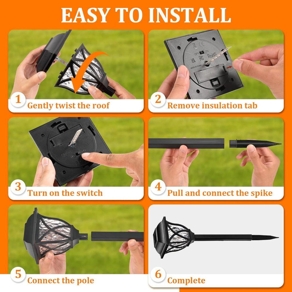 Outdoor Waterproof Solar Lights(4-Packs)
