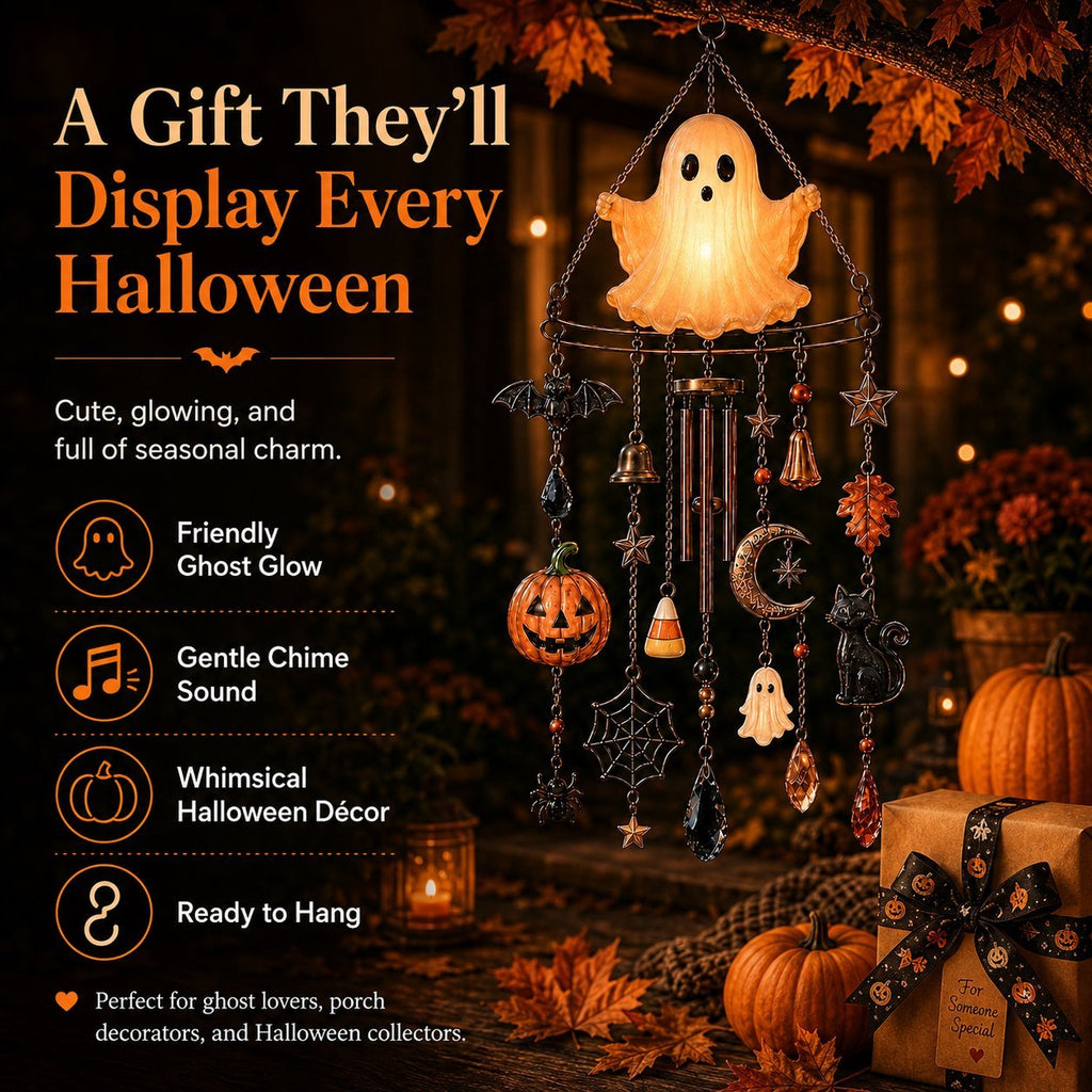🔥LAST DAY 50% OFF - 👻Halloween Themed Haunted Glow Ghost Wind Chime