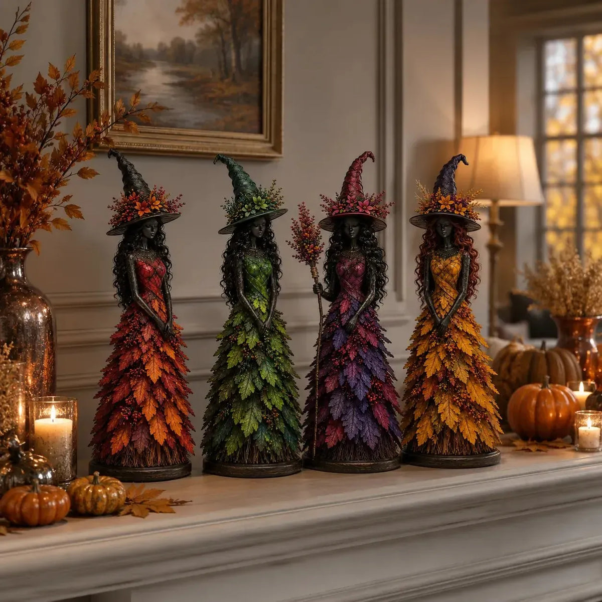 💥LAST DAY 49% OFF - 🧙 Enchanted Autumn Witch Figurine
