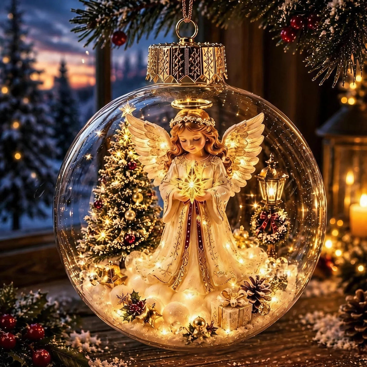 🌸Glowing Christmas Diorama Ornament
