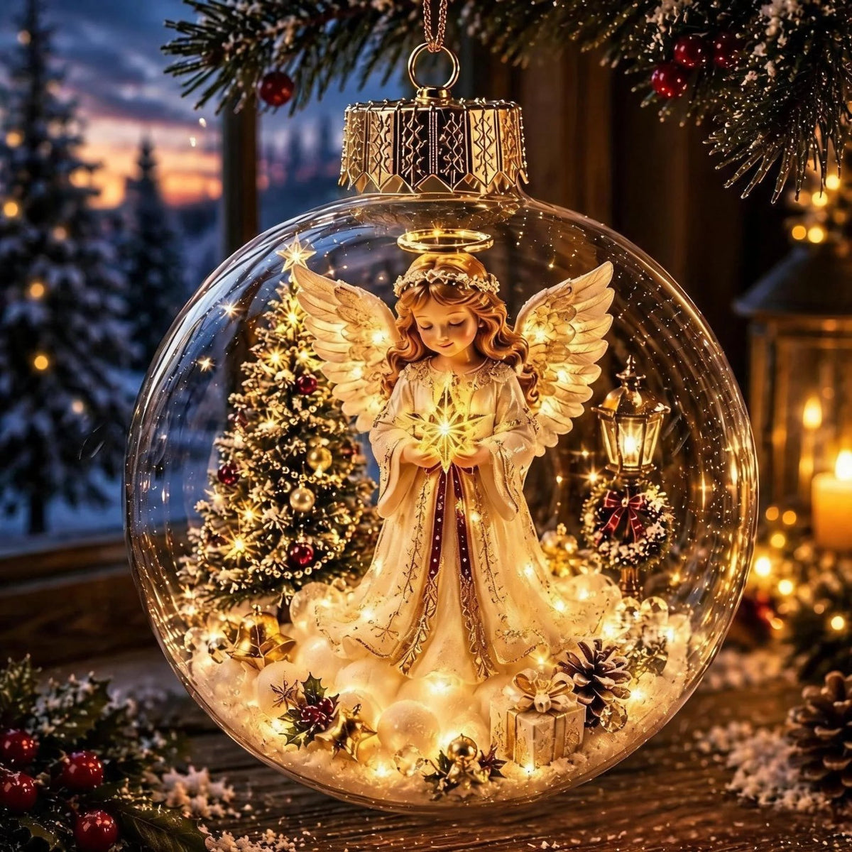 🌸Glowing Christmas Diorama Ornament
