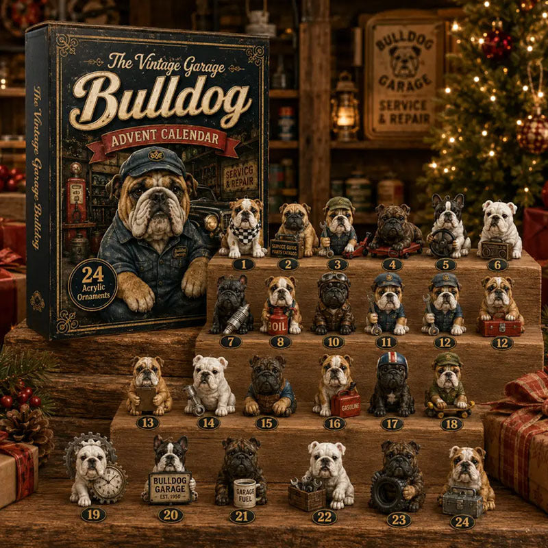 🐶24 Days Bulldog Acrylic Ornament Advent Calendar