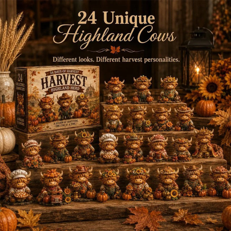 🐮24 Days Highland Cow Acrylic Ornament Advent Calendar
