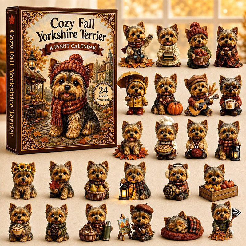 😍🐶24 Days Yorkie Acrylic Ornament Advent Calendar