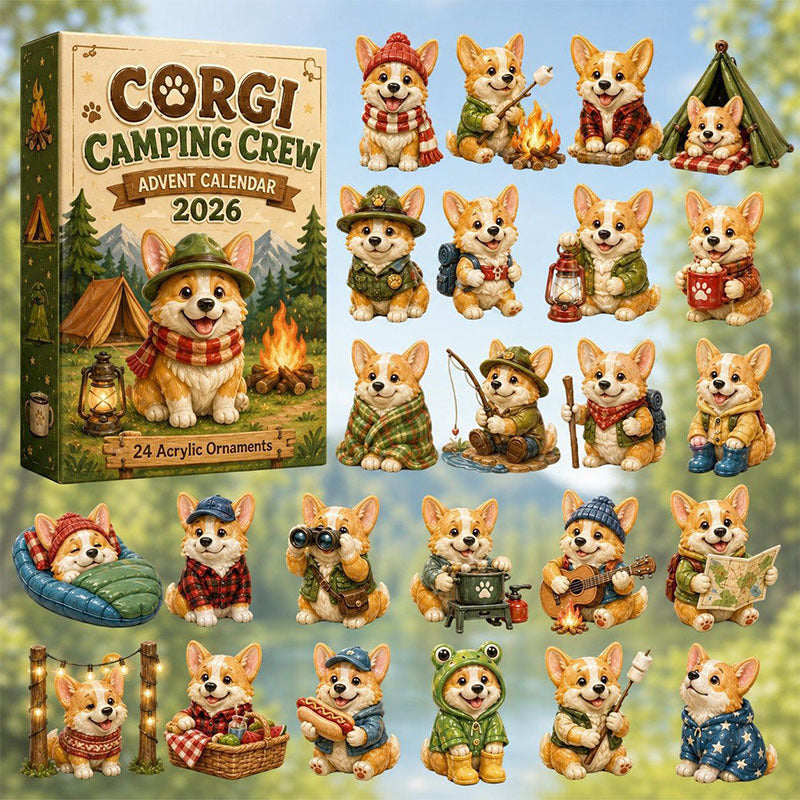 ❤️🐶24 Days Corgi Acrylic Ornament Advent Calendar