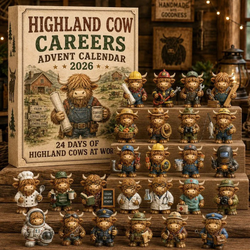 🐮24 Days Highland Cow Acrylic Ornament Advent Calendar