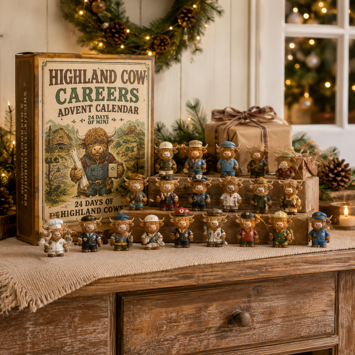 🐮 Highland Cow Careers Advent Calendar 2026 – 24 Days of Country Charm 🎁🤎